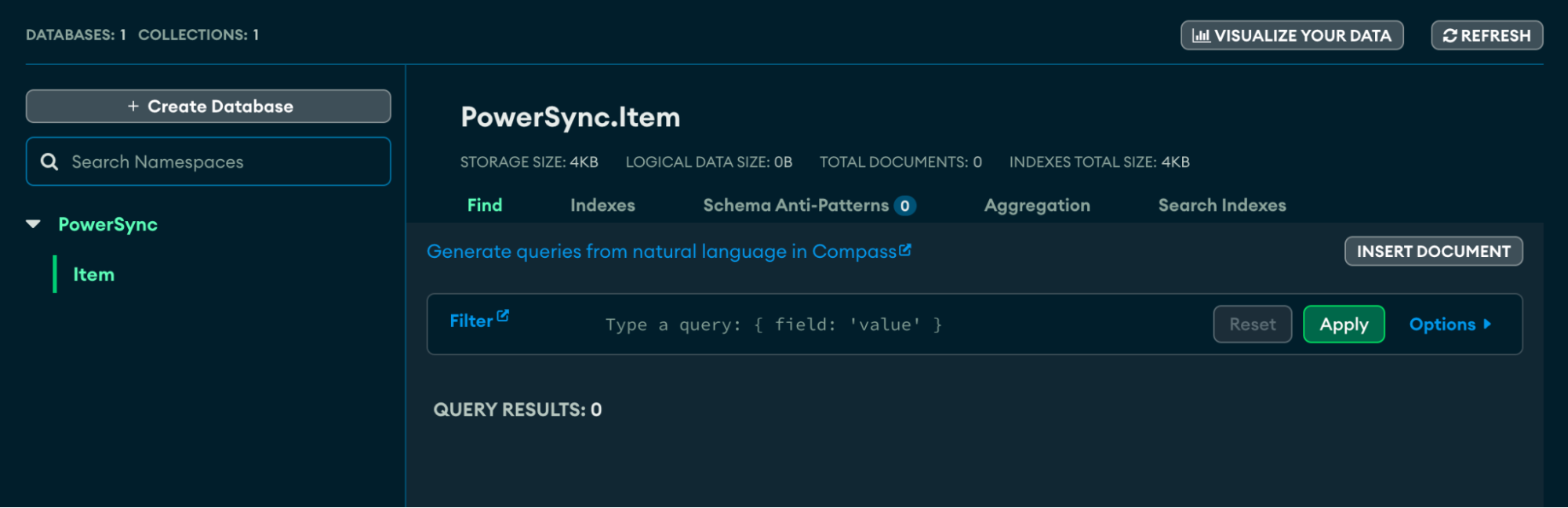 Screenshot of the UI
